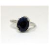 Image 1 : Blue Sapphire & Diamond Cocktail Ring