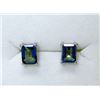 Image 1 : New Large Ocean Blue Mystic Topaz Stud Earrings