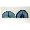 Image 1 : 2 Pairs of Blue Brazilian Agate Crystal Bookends