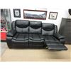 Image 1 : New Black Leather Manual Reclining Sofa