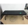 Image 1 : New Black Metal Bench w/ Fabric Upholstered Top