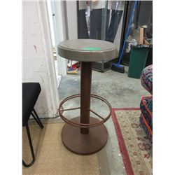 30" Tall Industrial Metal Swivel Stool