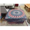 Image 1 : 4 Floor Cushions with Zippered Cotton Covers