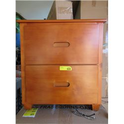 New Brown 2 Drawer Wood Nightstand