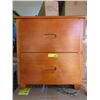 Image 1 : New Brown 2 Drawer Wood Nightstand