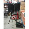 Image 1 : Karaoke System with Yorkville Speakers on Stands