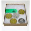 Image 1 : 5 Heads/Tails Novelty Tokens