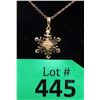 Image 1 : Gold Plated & Diamond Snow Flake Necklace