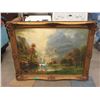 Image 1 : Large Vintage Landscape Oil Painting
