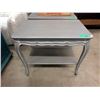 Image 1 : Painted Pewter Coloured Wood End Table with Shelf