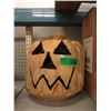 Image 1 : Carved Wood Jack-O-Lantern - 12" x 12"