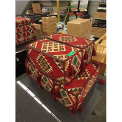 5 Woven Fabric Pillows - 8" x 8" x 19"