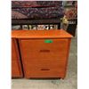 Image 1 : New Brown 2 Drawer Wood Nightstand