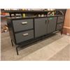 Image 1 : Black & Grey Credenza - 4 Drawer, 2 Door