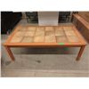 Image 1 : Large Tile Top Wood Coffee Table