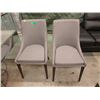 Image 1 : Pair of Grey Fabric Upholstered Dining Chairs