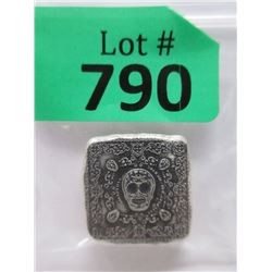1 Oz.  .999 Fine Silver  Day of the Dead  Bar