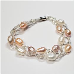 FRESHWATER PEARL MAGNETIC CLASP BRACELET