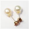 Image 3 : SILVER EMERALD GOLD PLATED EARRINGS