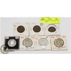LOT OF CANADA COINS, 1988 SILVER 50 CENT COIN,