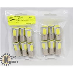 LOT OF 12 NEW RV/AUTO LED BULBS - COOL WHITE