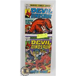 2 KIRBY DEVIL DINOSAUR MARVEL COMICS