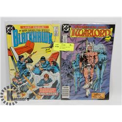 LAST ISSUE OF WARLORD AND BLACKHAWK COMICS