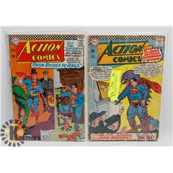 2 ACTION COMICS SUPERMAN 12 CENT COMICS