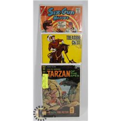 3 COMICS 10-15 CENT TARZAN, WESTERNS