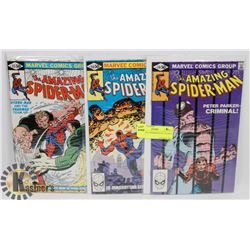 3 AMAZING SPIDERMAN #217 TO #219 COMICS