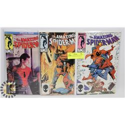 3 AMAZING SPIDERMAN #260-#262 COMICS