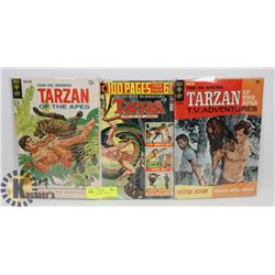 3 VINTAGE TARZAN 12 AND 15 COMICS