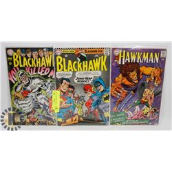 3 COLLECTOR BLACKHAWK 12 CENT COMICS