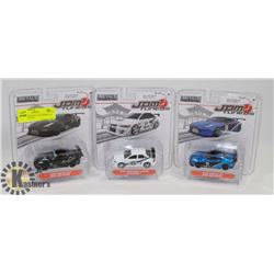 LOT OF 3 SEALED JDM TUNERS 1/24 SCALE DIE CAST
