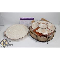 NEW IN BOX ORANGE SPICE SERVING SET