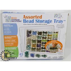 ASSORTED BEAD STORAGE TRAY/45PC