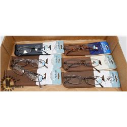 6 FOSTER GRANT READING GLASSES WITH