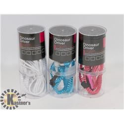 3 ZIPPER DINOSAUR DRIVER HEADPHONES