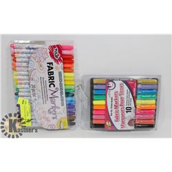 2 NEW PACKS OF FABRIC MARKERS