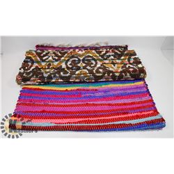 2 SMALL DECORATIVE HOME FLOOR RUGS