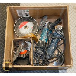 2 GRINDERS WITH ASSORTED DISKS