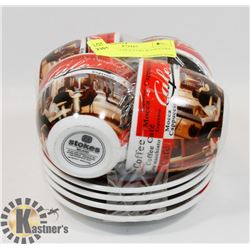 FOUR COCA-COLA CUPS & SAUCERS