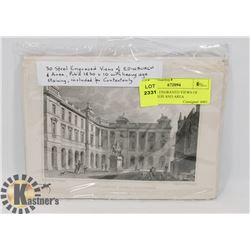 30 STEEL ENGRAVED VIEWS OF EDINBURGH AND AREA