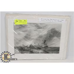 24 LARGE SIZE STEEL ENGRAVINGS C1865