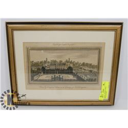 ANTIQUE FRAMED COPPER  ENGRAVED FOR