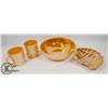 Image 1 : ANCHOR HOCKING FIRE KING 4 PC'S PEACH LUSTRE