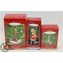 THREE HALLMARK DR.SEUSS GRINCH CHRISTMAS