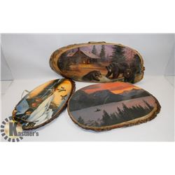SET OF 3 RUSTIC THEMED WALL HANGINGS
