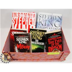 FLAT OF ASSORTED STEVEN KING NOVELS, 2HARD COVER