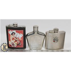 3 NEW FLASKS - CROWN ROYAL, DRAGON THEMED &